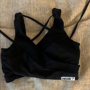 Gymshark Black Cross-Back Sports Bra